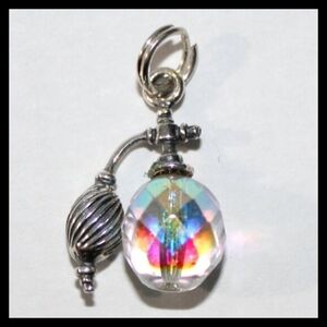 ✨Vtg. Sterling Silver Perfume Bottle Atomizer Pendant Charm
